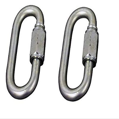 Ader 8mm 10mm Locking Carabiners Clips Quick Snap Link Hook (10mm, 2pcs)