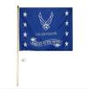 Miami Wholesale 5' Wood Flag Pole Kit Bracket with 3x5 Air Force Wings Served with Pride Flag Polyester Nylon 3'x5' House Banner 90cm x 150cm Grommets Double Stitched Premium Quality view 1
