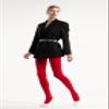 HeyUU Women's 80 Denier Semi Opaque Tights High Waist Soft Solid Color Pantyhose (1Pair-Red) view 2