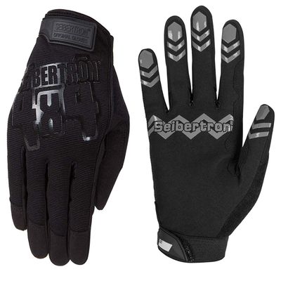 Seibertron Anti Slip Basketball Gloves - Unweighted Ball Handling Gloves for Training or Driving Black Youth S