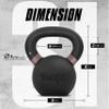 Yes4All Powder Coated Kettlebell, 31 lb Cast Iron Core Kettlebells with Non-Slip Handle & Flat Bottom for Conditioning, Heavy Duty for Strength Training - Single, Brown view 2