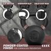 Yes4All Powder Coated Kettlebell, 31 lb Cast Iron Core Kettlebells with Non-Slip Handle & Flat Bottom for Conditioning, Heavy Duty for Strength Training - Single, Brown view 3