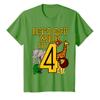 4 Year Old Zoo Birthday Shirt Safari Jungle Animal 4th Gift T-Shirt view 1