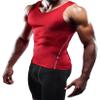 NELEUS Men's 3 Pack Athletic Compression Under Base Layer Sport Tank Top,01,Black,Grey,Red,S,EUR M view 2
