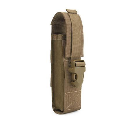Multiuse Tool Pouch Holster Case Belt Pouch with Adjustable Capacity for Holding Flashlight, Folding Knife, Baton, Hammer TAN
