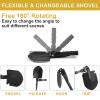 Survival Shovel, (28.3'') Camping Folding Shovel, Military Spade Multitool, Tactical Trench Tool, with Pickaxe, Compass, Whistle, Molle Bag for Digging, Metal-Detecting, Off Roading, Emergency view 3