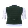 Aesido Casual Men's Vest for Wedding Plaid Soft Wool Tweed Waistcoat for Groosmen Best Man Black L view 4