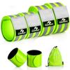 GoxRunx Reflective Bands Running Gear 6 Pack-Adjustable Reflective Armband Arm Wrist Ankle Leg Bands Reflectors -Reflective Tape Straps for Clothing Night Running Cycling Walking -Slap Bracelets view 1