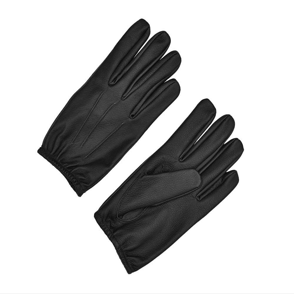 Ergonomic Cut leather driving gloves (Large, Black)