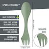 Light My Fire Spork Original 4-Pack 3-in-1 Camping Spoon Fork Knife Combo Reusable Travel & Camping Utensils Lunch Spork Outdoor Backpacking Hiking Picnic Utensil BPA Free, Nature view 2