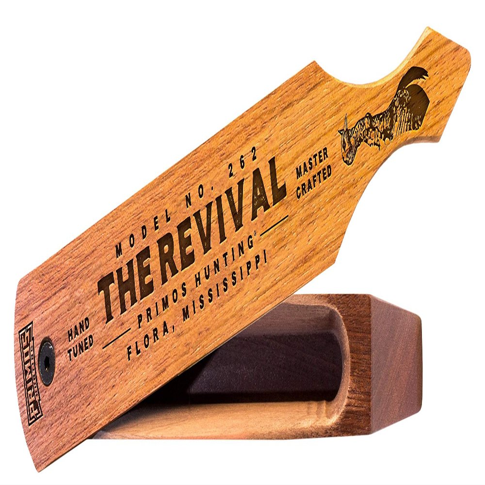 Primos Hunting Revival Wood Grain Turkey Box Call, Loud or Soft Turkey Hunting Call PS262