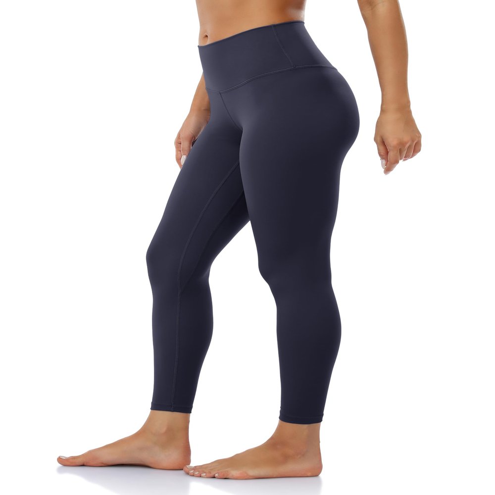 Colorfulkoala Women's Buttery Soft High Waisted Yoga Pants 7/8 Length Leggings (S, True Navy)
