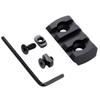 TuFok Picatinny Rail Section - Thin 0.27in Height Rail Attachment Rail Adapter Mount Alumimun 3-Slot Black view 1