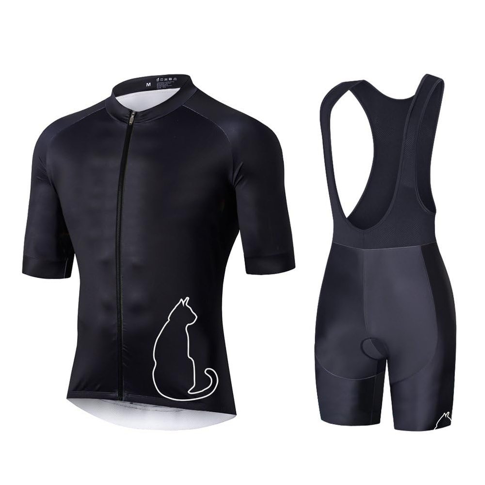 UGLY FROG Men's Cycling Jersey Set Moisture Wicking Breathable Quick-Dry,Bike Shirt + 20D Padded Shorts