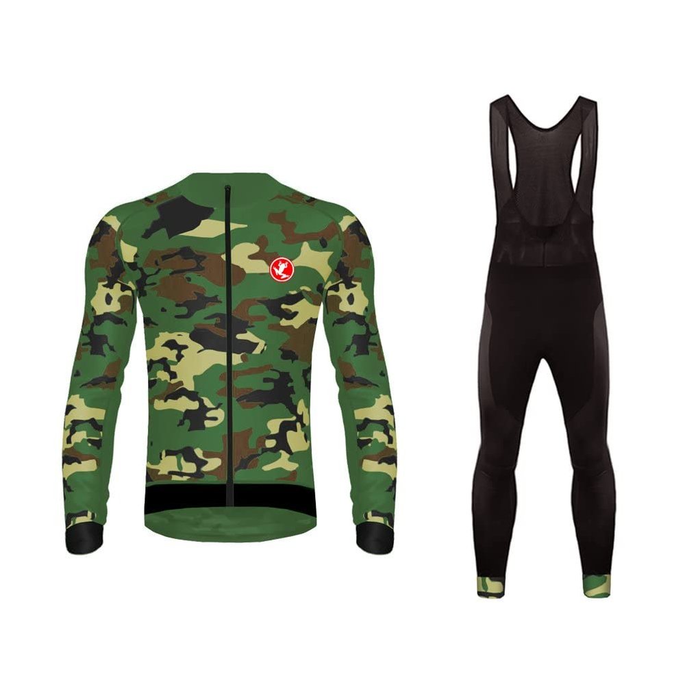 UGLY FROG Winter Fleece Mens Blaze Cycling Jersey Set Cold Wear Thermal Top + Cycling Tights Pants 3D Gel Padded Bike Suits