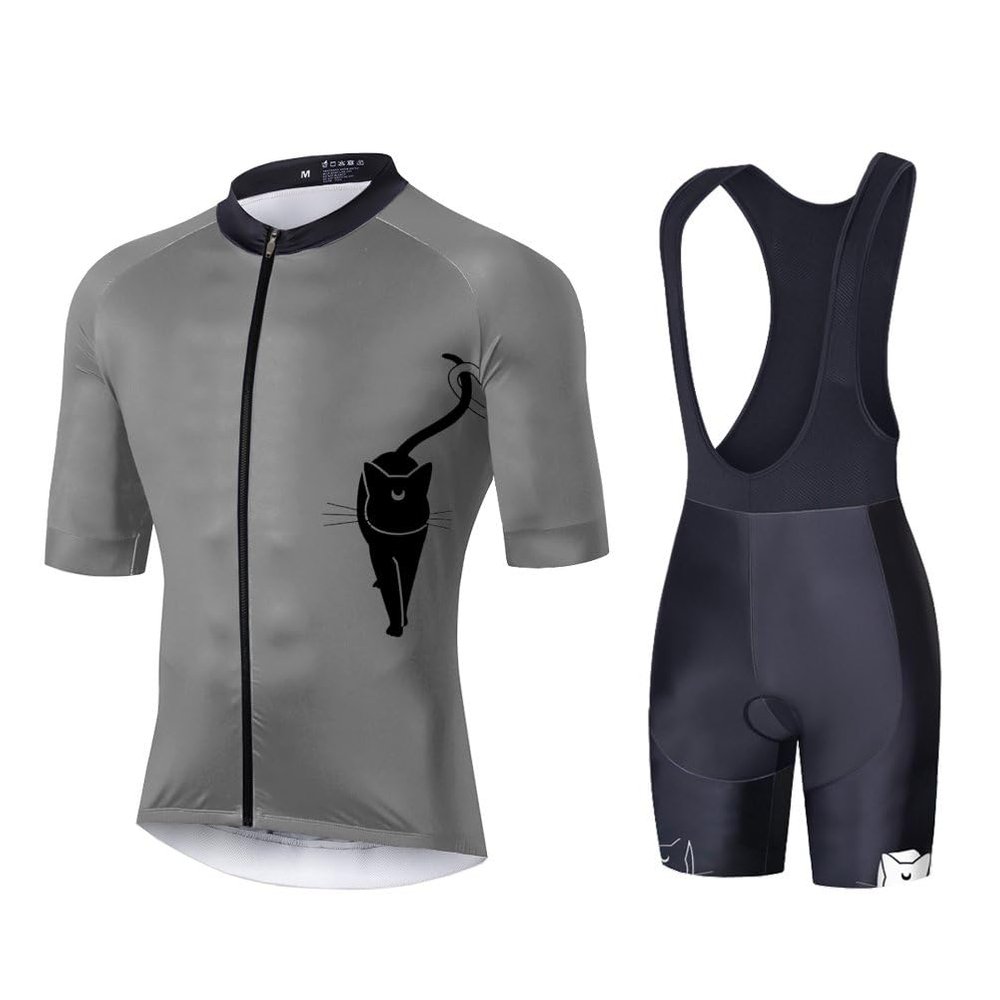 UGLY FROG Men's Cycling Jersey Set Moisture Wicking Breathable Quick-Dry,Bike Shirt + 20D Padded Shorts
