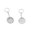 1 PCS Antique Silver Keyrings Keychains Key Ring Chains Tags Clasps Y4DD8 Pisces Round Cabochon Base view 1