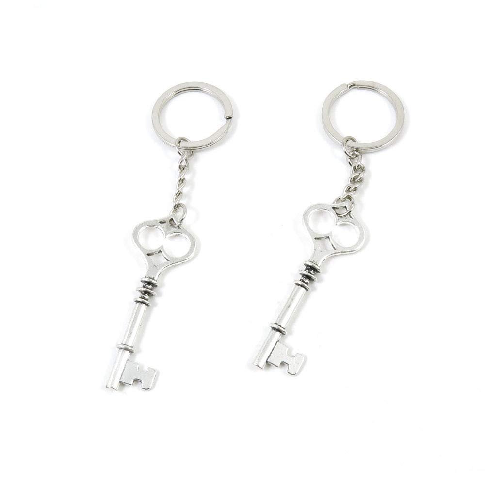 1 PCS Antique Silver Keyrings Keychains Key Ring Chains Tags Clasps M6AO3 Magic Skeleton Key