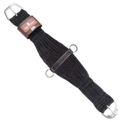 Classic Equine Mohair Black 27 Strand Roping Cinch Black 30