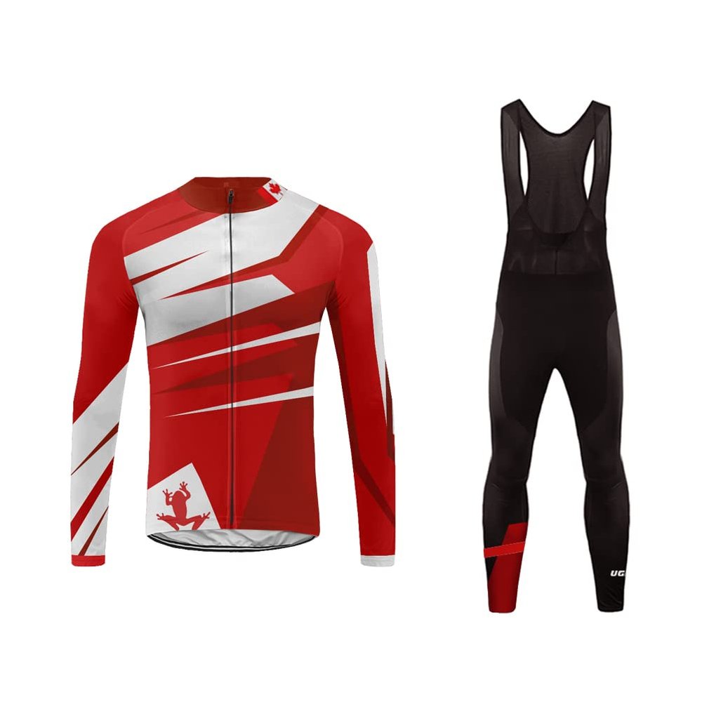 UGLY FROG Winter Fleece Mens Blaze Cycling Jersey Set Cold Wear Thermal Top + Cycling Tights Pants 3D Gel Padded Bike Suits