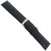 22mm Morellato Black Rubber Genuine Leather Padded Stitched Mens Watch Band 4337 view 1