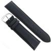 22mm Morellato Black Rubber Genuine Leather Padded Stitched Mens Watch Band 4337 view 2