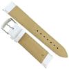 20mm Milano Twingo Nappa White Genuine Leather Stitched Ladies Watch Band 1877 view 3