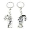 1 Item Metal Keychain Keyring Key Tags Chains Rings Jewelry Bag Charms L6EU2 Giraffe view 1