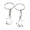 1 Item Metal Keychain Keyring Key Tags Chains Rings Jewelry Bag Charms RT2G0 Moon Cat Kitten view 1