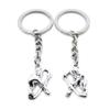 50 Items Metal Keychain Keyring Key Tags Chains Rings Jewelry Bag Charms JZ3Z1 Ice Hockey view 1