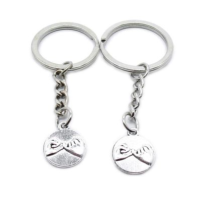 5 Items Metal Keychain Keyring Key Tags Chains Rings Jewelry Bag Charms JP5D4 Pinky Promise