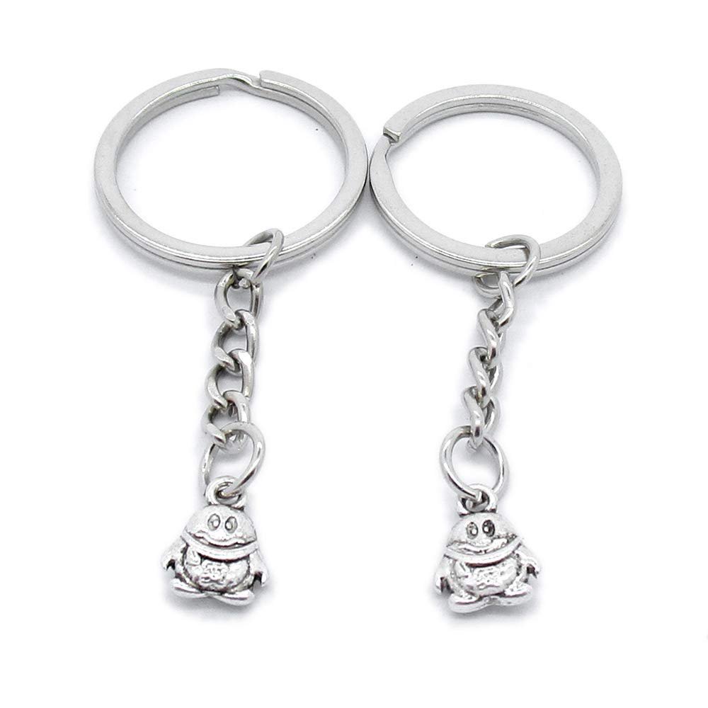 1 Item Metal Keychain Keyring Key Tags Chains Rings Jewelry Bag Charms IC5N8 Penguin