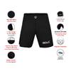 Hawk Sports Athletic No Gi MMA Shorts for Men and Women, for Boxing, Kickboxing, Jiu Jitsu, Muay Thai, and Wrestling - Workout Shorts - Exercise, Training, & Sparring Black, Waist 38 - MMA Gear view 2