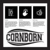 CornBorn Nebraska Tee Shirt - Long Sleeve Nebraska Arch Huskers - Gray - 4X view 3