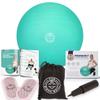 The Birth Ball - Birthing Ball for Pregnancy & Labor - 18 Page Pregnancy Ball Exercises Guide by Trimester - Non Slip Socks - How to Dilate, Induce, & Reposition Baby for Mom 75 cm view 1