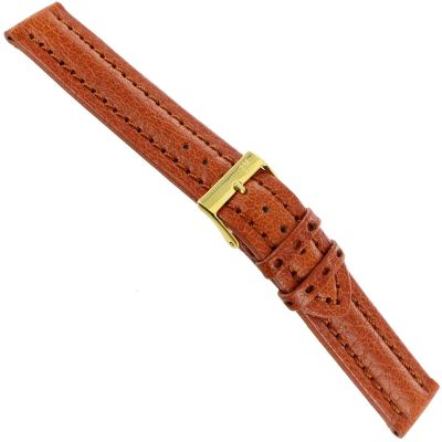 20mm Milano Tan Dri-Lex Air System Genuine Leather Stitched Watch Band 1494