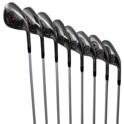 Extreme X7 High MOI +2 inch Over XL Big & Tall Men's Complete 8-Piece Iron Set (3-PW) Right Handed Regular R Flex Graphite Shafts (Tall 6'3"+ / +2" Over) with Jumbo Black Pro Velvet Grip