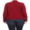 Plus Size Casual Solid Basic Long Sleeve Blazer Cardigan Jacket/Made in USA Burgundy 3XL view 4