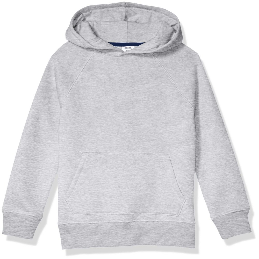 Amazon Essentials Boys' Fleece Pullover Hoodie Sweatshirts, Light Grey Heather, XX-Large
