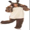 Rubies Reindeer Comfywear Hooded Jumpsuit for Adults, Unisex S/M view 1