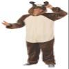 Rubies Reindeer Comfywear Hooded Jumpsuit for Adults, Unisex S/M view 2