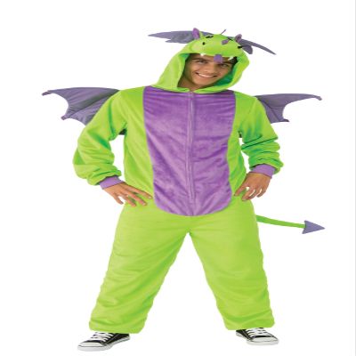 Rubies Purple Dragon Comfywear Hooded Jumpsuit for Adults, Unisex S/M