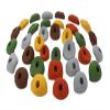 Atomik Rock Climbing Holds Set of 34 Kids Bolt-On Hand and Footholds in Assorted Earth Tones for Little Hands