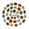 Atomik Rock Climbing Holds Set of 34 Kids Bolt-On Hand and Footholds in Assorted Earth Tones for Little Hands view 2