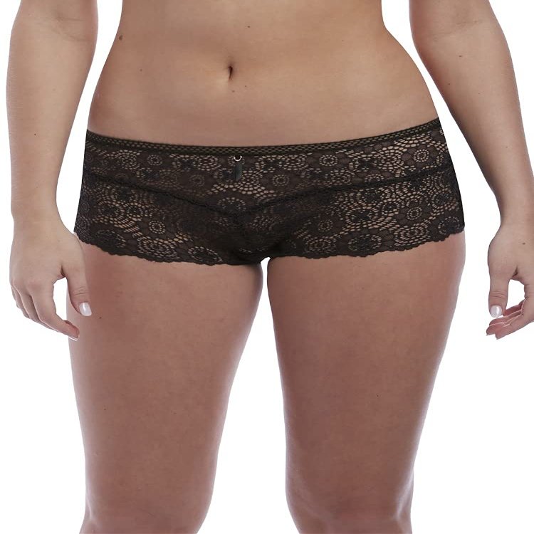 Freya Women's Expression Crochet-Look VPL-Free Lace Boy Short Underwear, Black, L