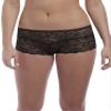 Freya Women's Expression Crochet-Look VPL-Free Lace Boy Short Underwear, Black, L view 1