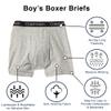 Calvin Klein Boys' Modern Cotton Boxer Brief Underwear 5-Pack, Black/Grey/White/Light Blue/Navy, X-Small view 3