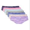 Calvin Klein Kids Girls' Modern Cotton Hipster Underwear 7-Pack, Pink/Blue/Grey/Purple/Prints/Stripes, Small view 2