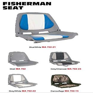 Oceansouth Fisherman Boat Seat Camouflage Blue/White Grey/White Grey/Charcoal Marine (Grey/White)