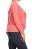 Plus Size Casual Solid Basic Long Sleeve Blazer Cardigan Jacket/Made in USA Dusty Pink 3XL view 3